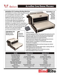 Akiles AlphaBind Comb Binding