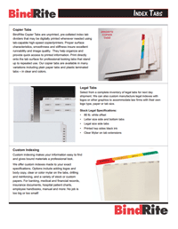 Binding INdex TAbs