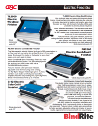 GBC Electric Coil Finishers