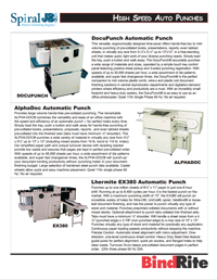 Spiral Binding Auto Punches