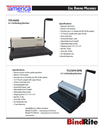 Tamerica Coil binding