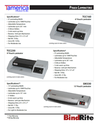 Tamerica Pouch Laminators