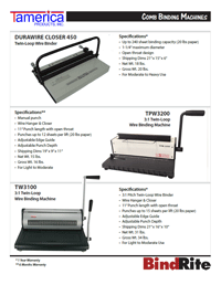 Tamerica Wire Binding Machines