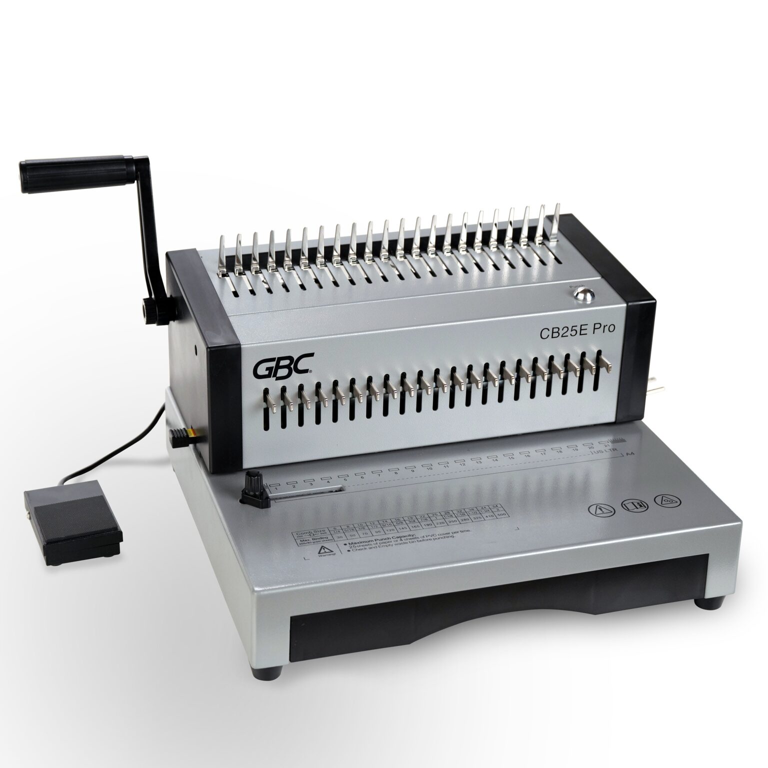 GBC® CB25E PRO CombBind® Electric Punch and Bind Machine, Binds 500 ...