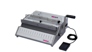 Renz - ECO 360 Comfort Plus // Electric 2:1 wire comb binding machine.  360 mm working width. Binds up to 340 sheets. QSA function for quick deactivation of punching pins.